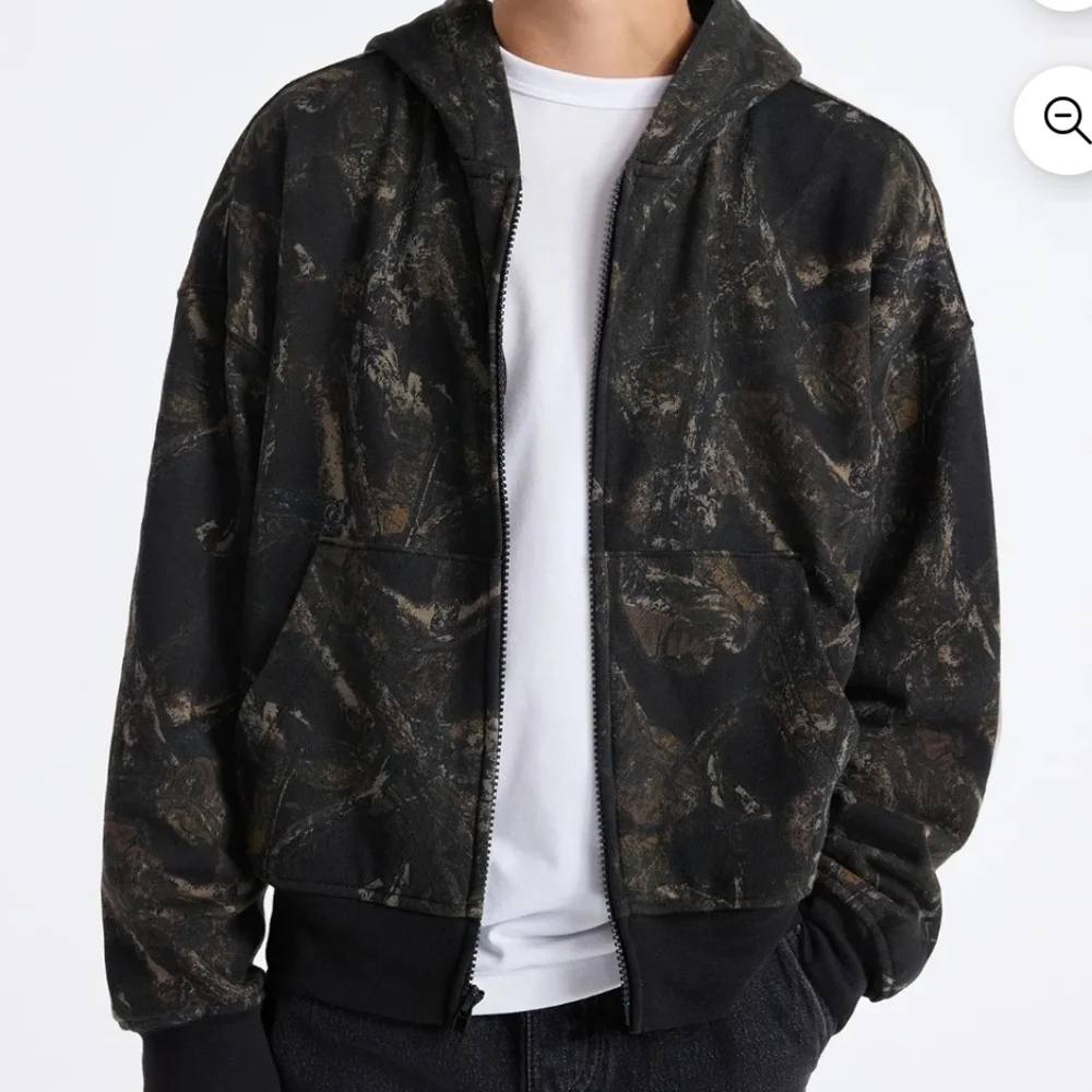 Kids Black & Brown Camouflage Zip Hoodie NWT S 6/7